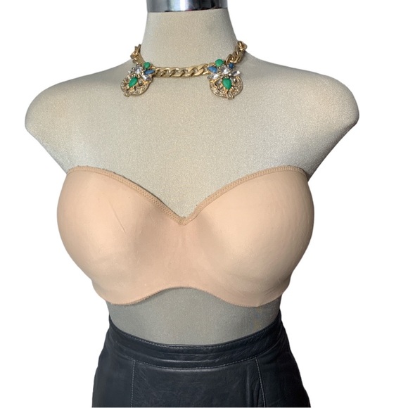 LILYETTE  Beige Strapless padded Bra Size 36 D - Picture 2 of 8